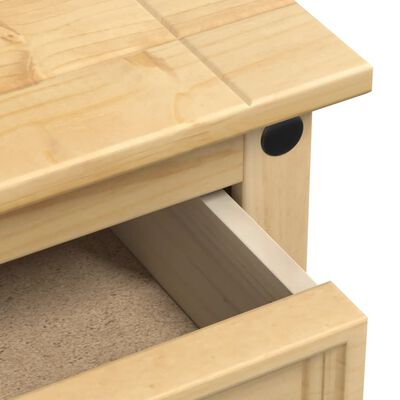 vidaXL Mesita de noche Corona madera maciza de pino 53x39x84 cm