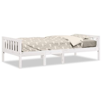 vidaXL Cama para niños sin colchón madera maciza pino blanca 75x190 cm