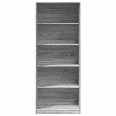 vidaXL Armario de madera de ingeniería gris Sonoma 80x50x200 cm