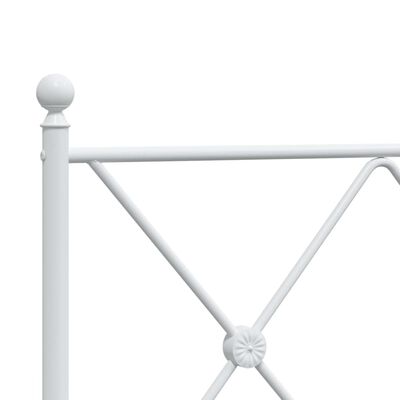 vidaXL Estructura cama sin colchón con estribo metal blanco 100x200 cm