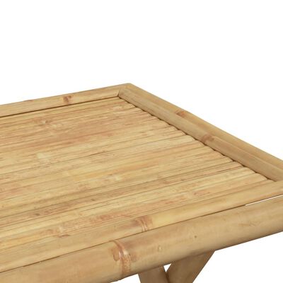 vidaXL Juego de mesa y sillas de jardín 3 piezas bambú