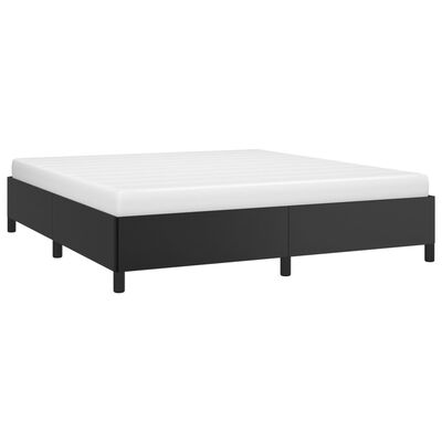 vidaXL Estructura de cama sin colchón cuero sintético negro 160x200 cm