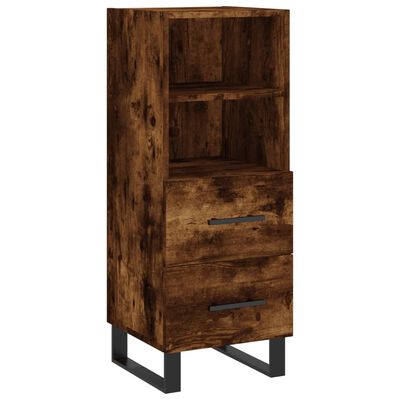 vidaXL Aparador de madera contrachapada roble ahumado 34,5x34x180 cm