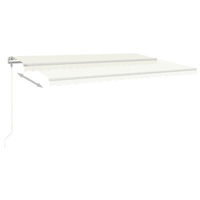 vidaXL Toldo automático con LED sensor de viento crema 500x350 cm