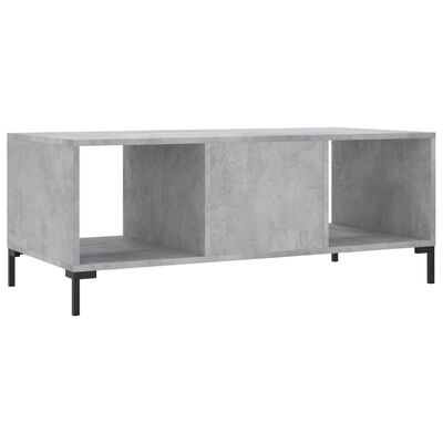 vidaXL Mesa de centro madera contrachapada gris hormigón 102x50x40 cm