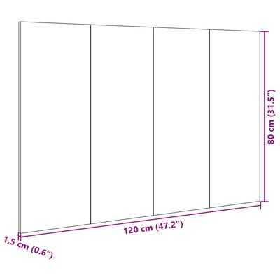 vidaXL Cabecero cama con mesitas madera ingeniería roble ahumado 120cm