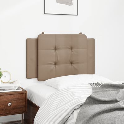 vidaXL Cabecero de cama acolchado cuero sintético capuchino 80 cm