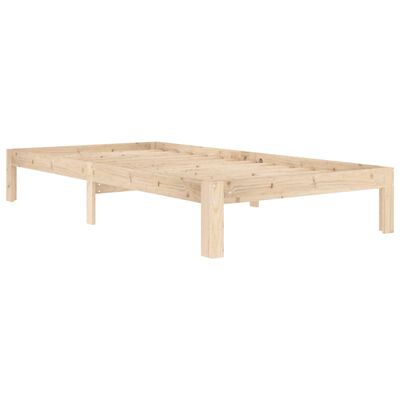 vidaXL Estructura de cama sin colchón madera maciza de pino 100x200 cm