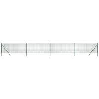 vidaXL Cerca de alambre de acero galvanizado verde 0,8x10 m