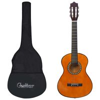 vidaXL Guitarra clásica para principiante y niño con funda 1/2 34"