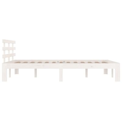 vidaXL Estructura de cama madera maciza blanco 200x200 cm