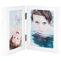 vidaXL Marco de foto collage plegable blanco 2x(10x15 cm)