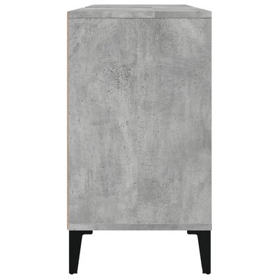 vidaXL Armario de lavabo madera contrachapada gris hormigón 80x33x60cm