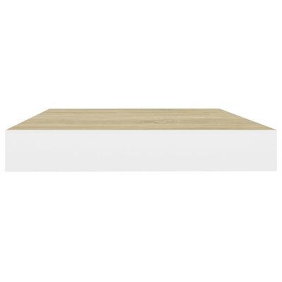 vidaXL Estante flotante de pared 4 uds MDF roble y blanco 40x23x3,8 cm