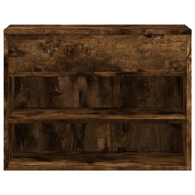 vidaXL Banco zapatero madera contrachapada roble ahumado 60x30x45 cm