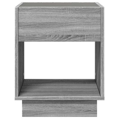 vidaXL Mesa de centro con Infinity LED gris Sonoma 40x40x50 cm