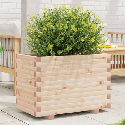 vidaXL Jardinera madera maciza de pino 70x40x49,5 cm