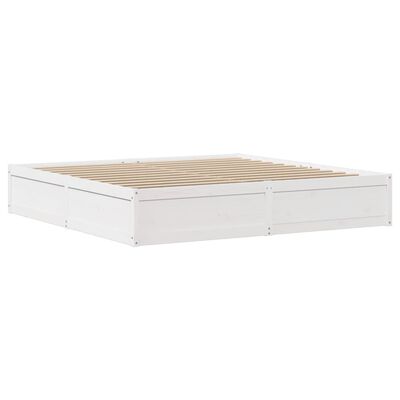 vidaXL Estructura de cama con cabecero madera de pino blanco 200x200cm