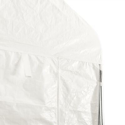 vidaXL Cenador con techo polietileno blanco 6,69x4,08x3,22 m