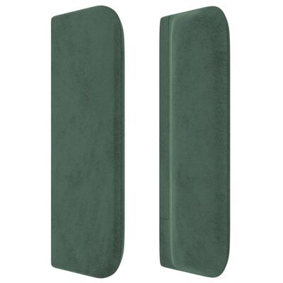 vidaXL Cabecero de terciopelo verde oscuro 203x16x78/88 cm