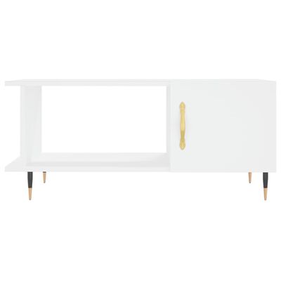 vidaXL Mesa de centro madera contrachapada blanco 90x50x40 cm