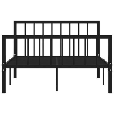 vidaXL Estructura de cama sin colchón metal negro 120x200 cm