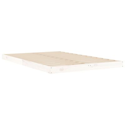 vidaXL Estructura de cama sin colchón madera maciza blanca 120x190 cm