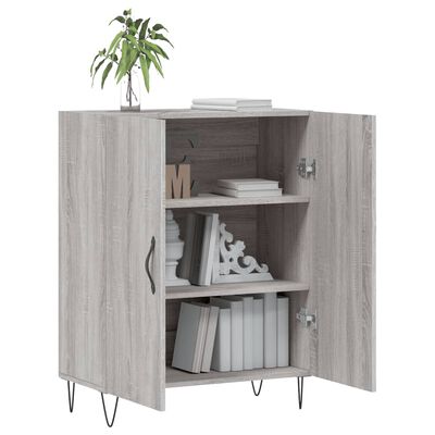 vidaXL Aparador de madera de ingeniería gris Sonoma 69,5x34x90 cm