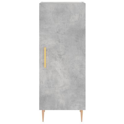 vidaXL Aparador de madera contrachapada gris hormigón 34,5x34x180 cm