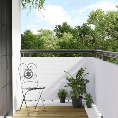 vidaXL Toldo para balcón ratán sintético blanco 500x90 cm