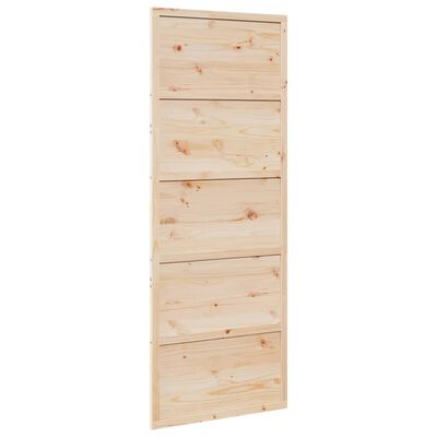 vidaXL Puerta de granero madera maciza de pino 80x208 cm