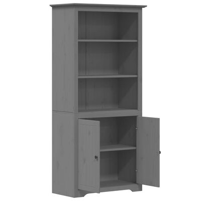 vidaXL Librería BODO madera maciza de pino gris 82x40x173 cm