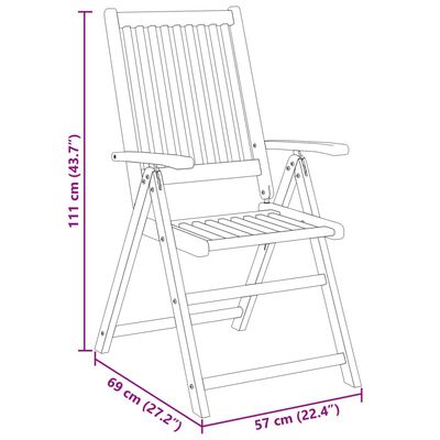 vidaXL Juego de comedor de jardín 5 piezas madera maciza de acacia