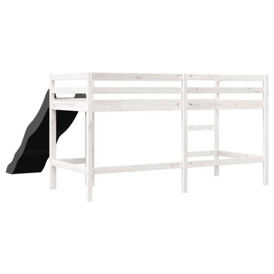 vidaXL Cama alta para niños sin colchón madera pino blanco 80x200 cm