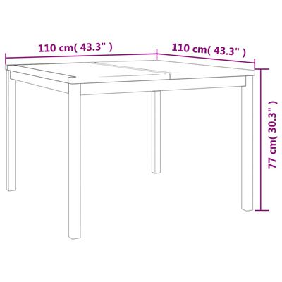 vidaXL Juego de comedor para jardín 3 pzas madera maciza de teca