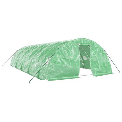 vidaXL Invernadero con estructura de acero verde 50 m² 10x5x2,3 m