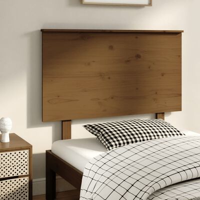 vidaXL Cabecero de cama madera maciza de pino marrón miel 94x6x82,5 cm