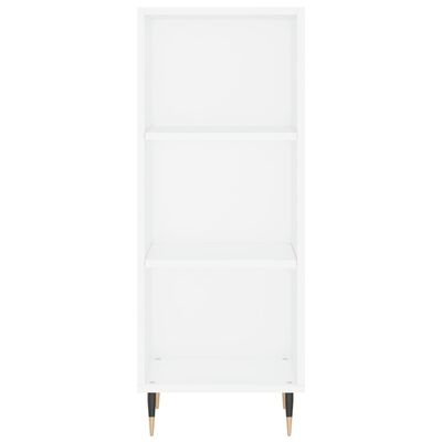 vidaXL Aparador alto madera contrachapada blanco 34,5x34x180 cm