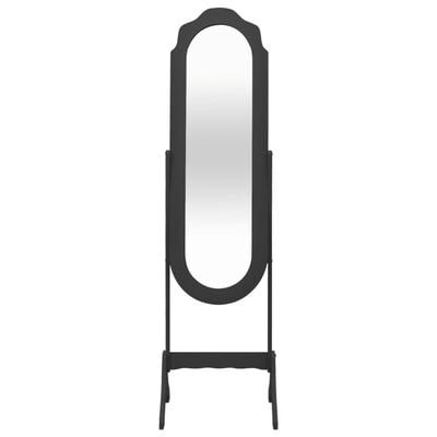 vidaXL Espejo de pie madera contrachapada negro 45,5x47,5x160 cm
