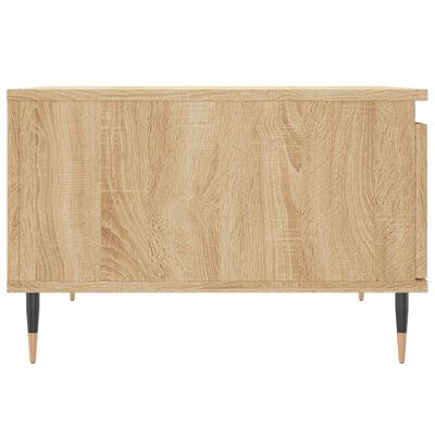 vidaXL Mesa de centro madera contrachapada roble Sonoma 55x55x36,5 cm