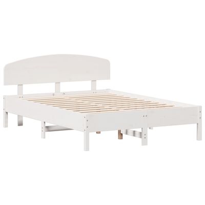 vidaXL Estructura de cama sin colchón madera maciza blanca 120x190 cm