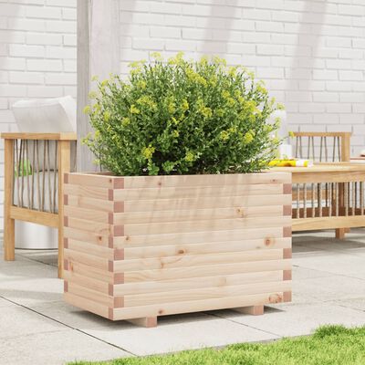 vidaXL Jardinera madera maciza de pino 70x40x49,5 cm