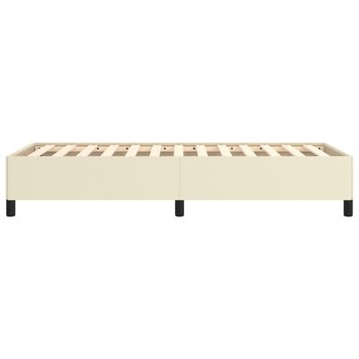 vidaXL Estructura de cama sin colchón cuero sintético crema 90x190 cm