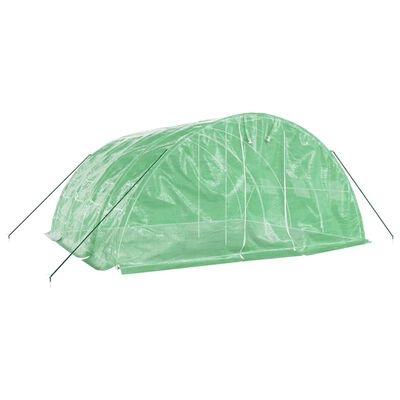 vidaXL Invernadero con estructura de acero verde 20 m² 5x4x2,3 m