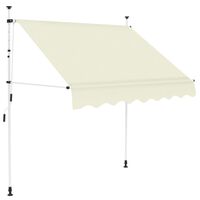 vidaXL Toldo retráctil de operación manual 150 cm crema