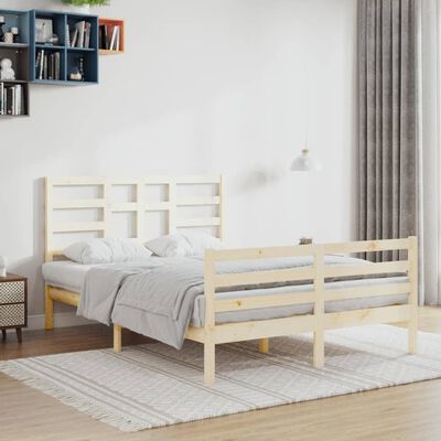 vidaXL Estructura de cama sin colchón madera blanco 140x200 cm