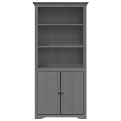 vidaXL Librería BODO madera maciza de pino gris 82x40x173 cm