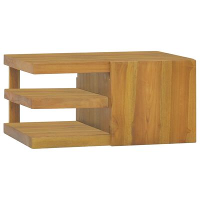 vidaXL Armario de baño de pared madera maciza de teca 60x45x30 cm