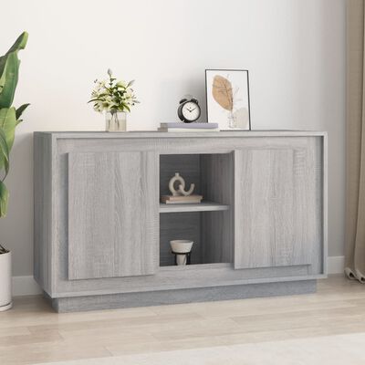 vidaXL Aparador de madera contrachapada gris Sonoma 102x35x60 cm