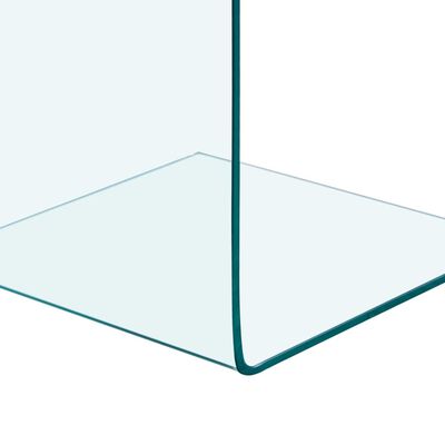 vidaXL Mesa auxiliar de vidrio templado 40x40x60 cm